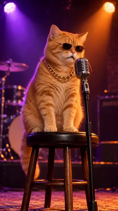 Mango the cat rapping his hook, frame 2